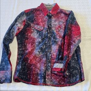 Georg Roth Red/Black/White Die Button Down Shirt